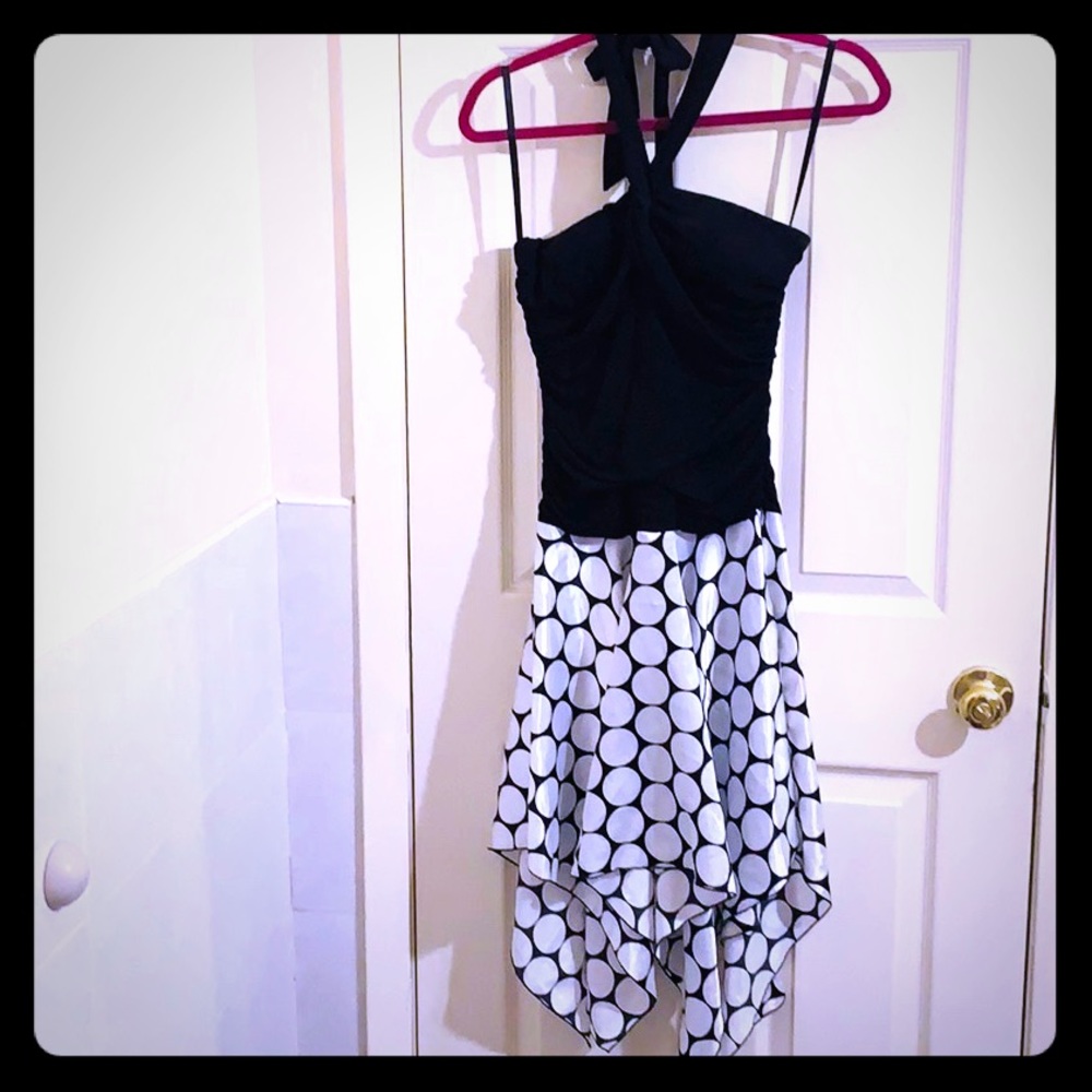 Polka Dot Skirt Halter Dress